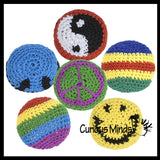 NEW - Knit Kick Balls - Sack Footbag Game Balls - Crunchy Sensory Toy