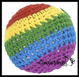 NEW - Knit Kick Balls - Sack Footbag Game Balls - Crunchy Sensory Toy