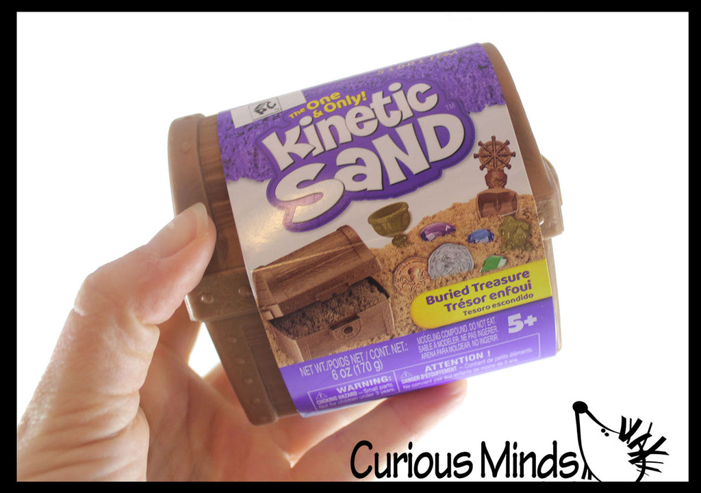 Kinetic Sand Burried Treasure Chest - Stretchy Soft Moving Sand-Like  putty/dough/slime