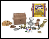 Kinetic Sand Burried Treasure Chest - Stretchy Soft Moving Sand-Like  putty/dough/slime