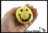 NEW - Knit Kick Balls - Sack Footbag Game Balls - Crunchy Sensory Toy