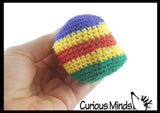 NEW - Knit Kick Balls - Sack Footbag Game Balls - Crunchy Sensory Toy