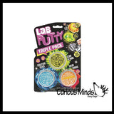 Lab Putty - Pack of 3 Different Putty Slimes in Tin Jars - Crystal Clear / Glow in the Dark / Heat Color Changing