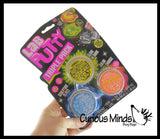 Lab Putty - Pack of 3 Different Putty Slimes in Tin Jars - Crystal Clear / Glow in the Dark / Heat Color Changing