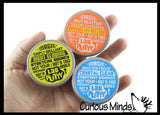Lab Putty - Pack of 3 Different Putty Slimes in Tin Jars - Crystal Clear / Glow in the Dark / Heat Color Changing