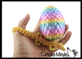 NEW - 3D Printed Dragon in Egg Wiggle Articulated Jointed Moving Fidget Toy - Unique Sensory Toy Mini Assorted Animals