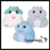NEW - Soft Velvet Flocked Chubby Hamster Slow Rise Foam Squishy Toy