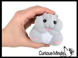 NEW - Soft Velvet Flocked Chubby Hamster Slow Rise Foam Squishy Toy