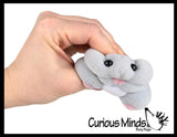 NEW - Soft Velvet Flocked Chubby Hamster Slow Rise Foam Squishy Toy