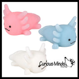 Axolotl Large Mochi - Cute Animal Gummy Mochi Fidget Squishy Animals - Cute Individually Wrapped Toys - Sensory, Stress, Fidget Party Favor Toy