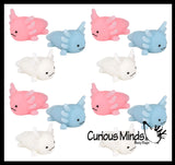 Axolotl Large Mochi - Cute Animal Gummy Mochi Fidget Squishy Animals - Cute Individually Wrapped Toys - Sensory, Stress, Fidget Party Favor Toy