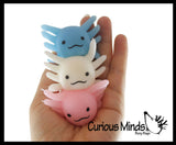Axolotl Large Mochi - Cute Animal Gummy Mochi Fidget Squishy Animals - Cute Individually Wrapped Toys - Sensory, Stress, Fidget Party Favor Toy