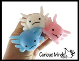 Axolotl Large Mochi - Cute Animal Gummy Mochi Fidget Squishy Animals - Cute Individually Wrapped Toys - Sensory, Stress, Fidget Party Favor Toy