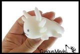 Axolotl Large Mochi - Cute Animal Gummy Mochi Fidget Squishy Animals - Cute Individually Wrapped Toys - Sensory, Stress, Fidget Party Favor Toy