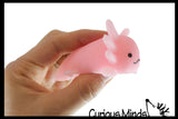 Axolotl Large Mochi - Cute Animal Gummy Mochi Fidget Squishy Animals - Cute Individually Wrapped Toys - Sensory, Stress, Fidget Party Favor Toy