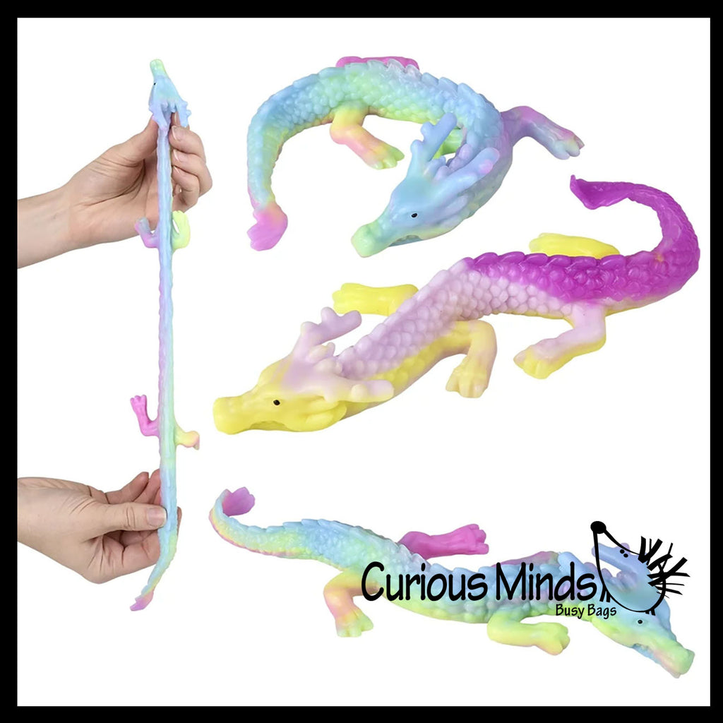 Large 9.5" Mochi Dragon - Soft Gummy Stretchy Fidget Squishy Toy