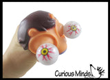 Eye Popping Animals - Cute Squeeze Toy - Fun Fidget - Unique OT Hand Strength, Fine Motor Moving Eyes