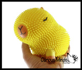NEW - Capybara 6" Puffer Air- Filled Squeeze Stress Balls - Large Rodent  -  Sensory, Stress, Fidget Toy