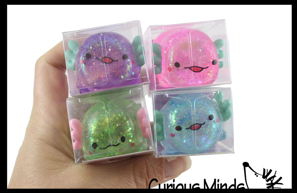 Axolotl Small Sugar Ball in Box - Thick Glue/Gel Syrup Molasses Stretch Ball - Ultra Squishy and Moldable Slow Rise Relaxing Sensory Fidget Stress Toy
