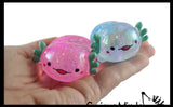 Axolotl Small Sugar Ball in Box - Thick Glue/Gel Syrup Molasses Stretch Ball - Ultra Squishy and Moldable Slow Rise Relaxing Sensory Fidget Stress Toy
