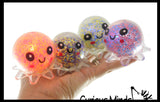 Light Up Octopus - Air and Styrofoam Bead Filled Squeeze Stress Balls  -  Sensory, Stress, Fidget Toy Super Soft