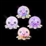 Light Up Octopus - Air and Styrofoam Bead Filled Squeeze Stress Balls  -  Sensory, Stress, Fidget Toy Super Soft
