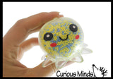 Light Up Octopus - Air and Styrofoam Bead Filled Squeeze Stress Balls  -  Sensory, Stress, Fidget Toy Super Soft