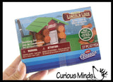 Lincoln Logs Wood Cabin Desk Cup Pen Holder
