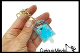 Popsicle Clip with Glitter Liquid Inside - Moving Water - Sensory, Stress, Fidget Toy Bag Decoration