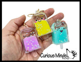 Popsicle Clip with Glitter Liquid Inside - Moving Water - Sensory, Stress, Fidget Toy Bag Decoration