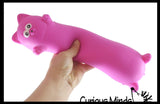 NEW - Squeezy Long Cat Doh Filled Squishy Squeeze Stress Ball Soft Doh Filling - Sensory, Fidget Toy