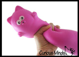 NEW - Squeezy Long Cat Doh Filled Squishy Squeeze Stress Ball Soft Doh Filling - Sensory, Fidget Toy