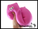 NEW - Squeezy Long Cat Doh Filled Squishy Squeeze Stress Ball Soft Doh Filling - Sensory, Fidget Toy