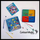 Mini Tin Magnetic Travel Games - Assorted Tiny Classic Board Games - Children's Games for Car or Airplane