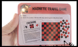 Mini Tin Magnetic Travel Games - Assorted Tiny Classic Board Games - Children's Games for Car or Airplane
