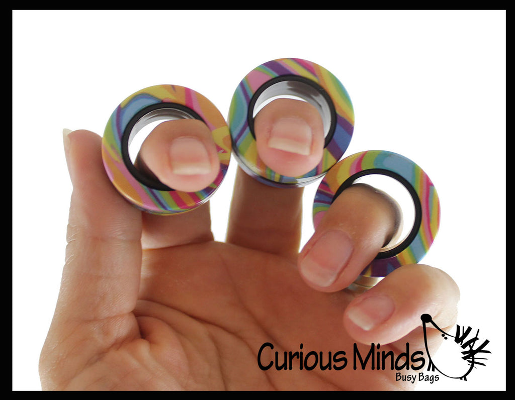Magnetic Ring Fidgets - 3 Spinning Rings - Trick Fidget