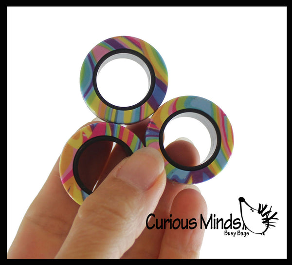 Ring Fidgets 3 Spinning Rings Trick Fidget Curious Minds Busy Bags