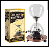 Magnetic Sand Timer - Calm Down Jar - Soothing and Calming Motion - Liquid Timer Sensory Office Toy - Visual Stimulation Sculpture