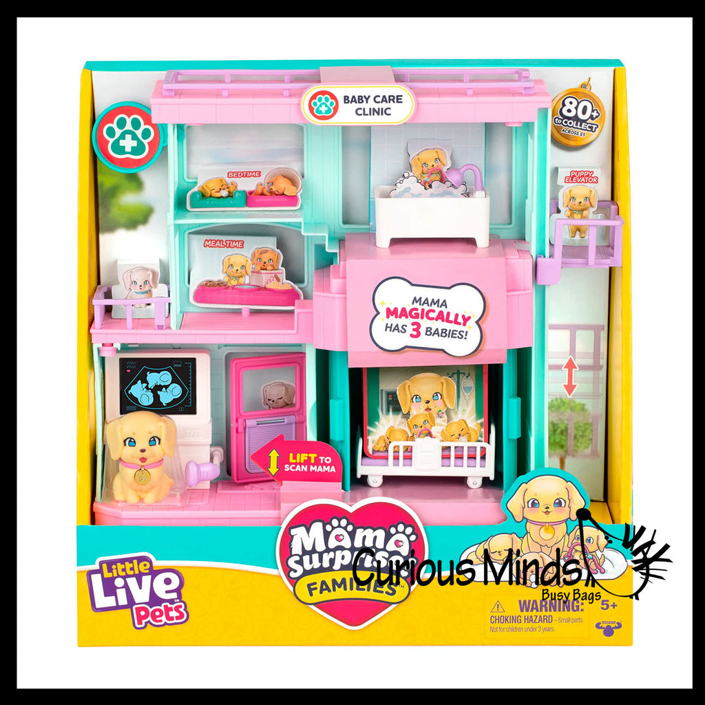 Mama Surprise Vet Clinic Doll House with Puppies - Little Live Pets -  Babies