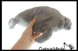 Plush Manatee Sea Cow Soft Stuffed Animal - Cute Adorable Plushie