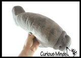 Plush Manatee Sea Cow Soft Stuffed Animal - Cute Adorable Plushie