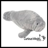 Plush Manatee Sea Cow Soft Stuffed Animal - Cute Adorable Plushie