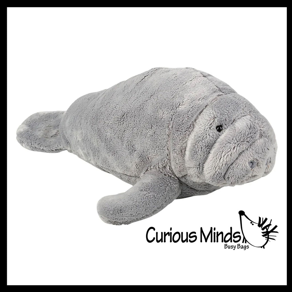 Plush Manatee Sea Cow Soft Stuffed Animal - Cute Adorable Plushie