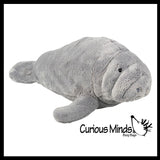 Plush Manatee Sea Cow Soft Stuffed Animal - Cute Adorable Plushie