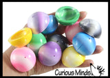 Large 1.75" Marble Dome Poppers - Rubber Pop Up Toy - Pop and Drop - Turn Dome Inside Out & Watch it Fly - Fun Classic Retro Novelty Toy for Birthday Goodie Bags Prizes