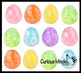 Easter Egg Soft Squishy Doh Ball - Marbled Egg Shaped Fidget Stress Ball