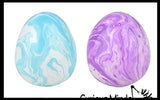 Easter Egg Soft Squishy Doh Ball - Marbled Egg Shaped Fidget Stress Ball