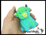 NEW - Marshmallow Highland Cow Animal Stress Balls - Ultra Soft Kneadable Fidget Squish Balls - Amazingly Soft
