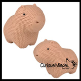 NEW - Marshmallow Crochet Look Capybara Animal Stress Balls - Ultra Soft Kneadable Fidget Squish Balls - Amazingly Soft