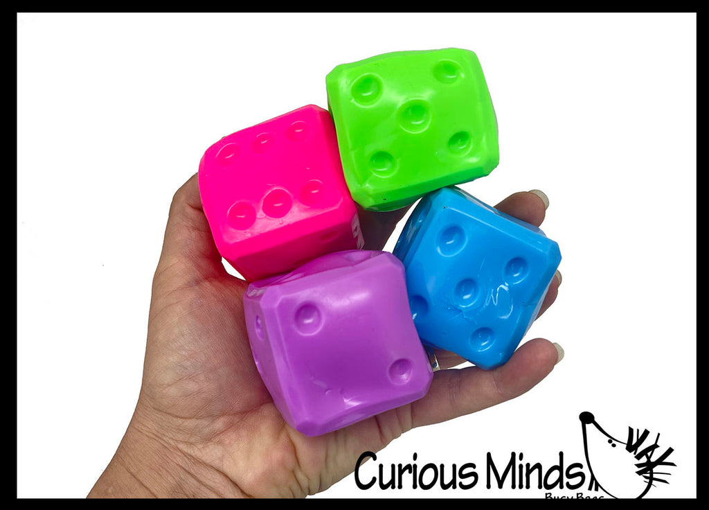 Marshmallow Dice Small 2" Stress Balls - Ultra Soft Kneadable Fidget Squish Balls - Amazingly Soft